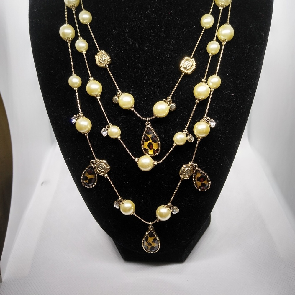 Betsey Johnson layered statement necklace